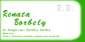 renata borbely business card