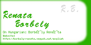 renata borbely business card